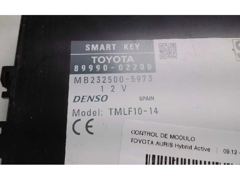 Recambio de control de modulo para toyota auris hybrid active referencia OEM IAM 8999002200  