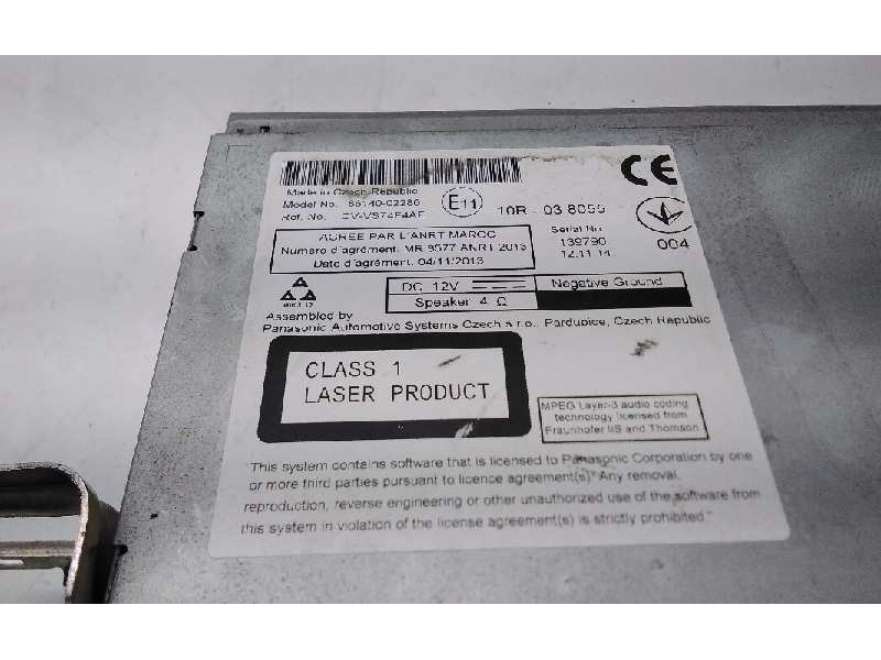 Recambio de sistema audio / radio cd para toyota auris touring sports (e18) hybrid active referencia OEM IAM 8614002280  