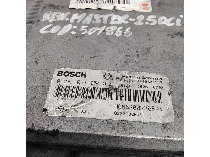 Recambio de centralita motor uce para renault master ii phase 2 caja cerrada 2.5 diesel referencia OEM IAM 0281011254  