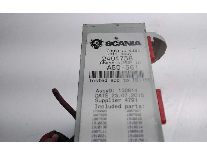 Recambio de centralita bsi para scania serie p/g/r (l-clase) 12.7 diesel referencia OEM IAM 2404758  