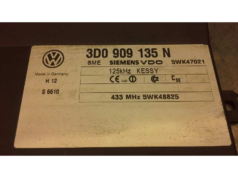 Recambio de centralita para volkswagen touareg (7la) tdi r5 referencia OEM IAM 3D0909135N  