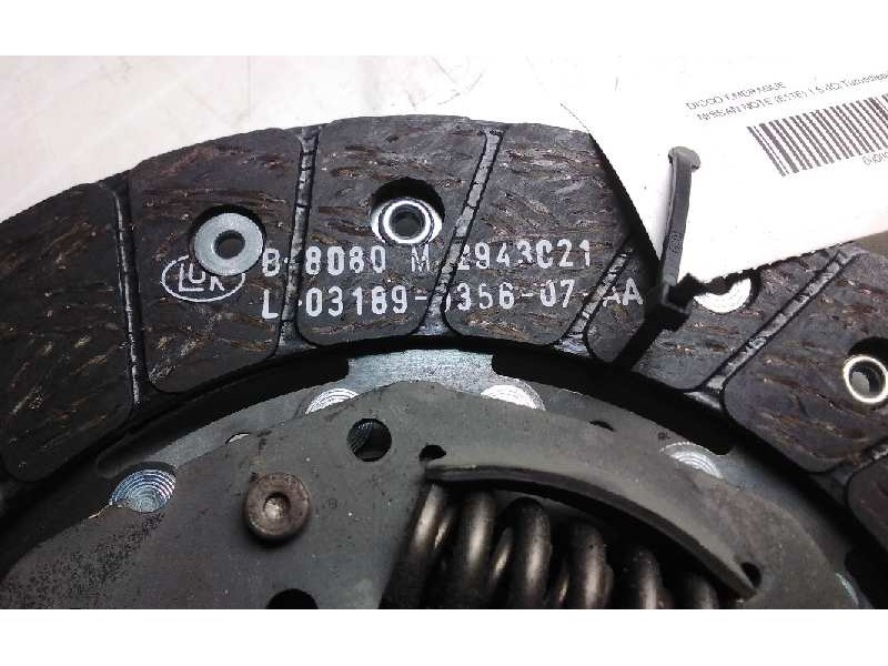 Recambio de disco embrague para nissan note (e11e) 1.5 dci turbodiesel cat referencia OEM IAM 8200235084  