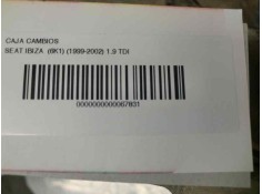 Recambio de caja cambios para seat ibiza (6k1) 1.9 tdi referencia OEM IAM EKW  34165 2