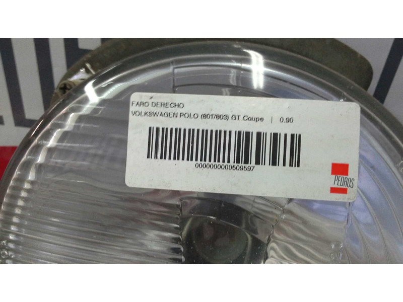 Recambio de faro derecho para volkswagen polo (801/803) gt coupe referencia OEM IAM   
