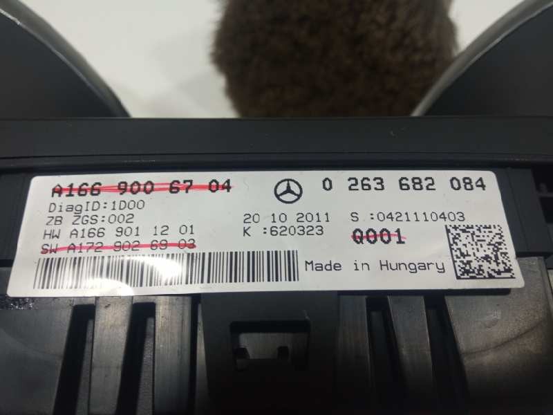 Recambio de cuadro instrumentos para mercedes clase m (w166) ml 350 cdi bluetec edition 1 (166.024) referencia OEM IAM A16690067