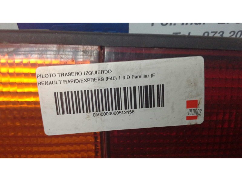 Recambio de piloto trasero izquierdo para renault rapid/express (f40) 1.9 d familiar (f40p) referencia OEM IAM   