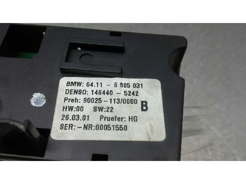 Recambio de mando calefaccion / aire acondicionado para bmw serie 5 berlina (e39) 525d referencia OEM IAM 64118363853  