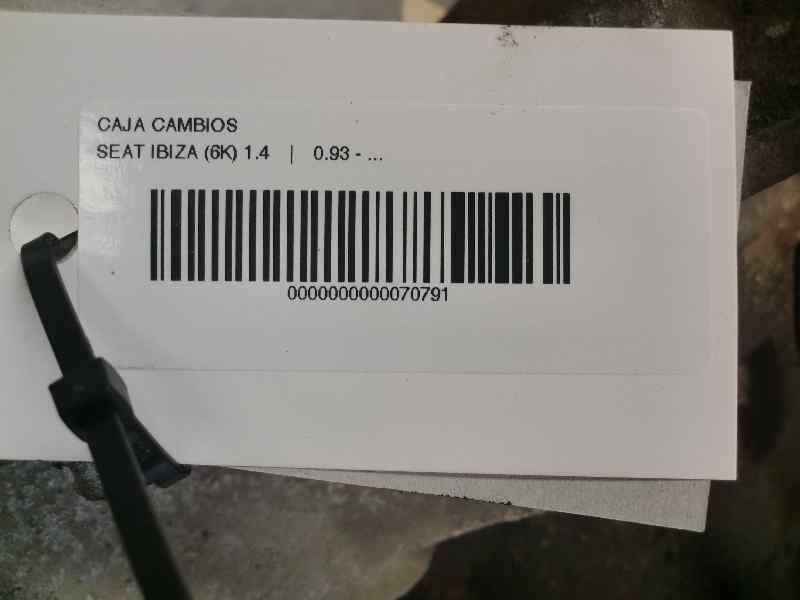 Recambio de caja cambios para seat ibiza (6k) 1.4 referencia OEM IAM DGG  35826
