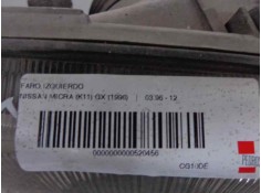 Recambio de faro izquierdo para nissan micra (k11) gx (1996) referencia OEM IAM    2