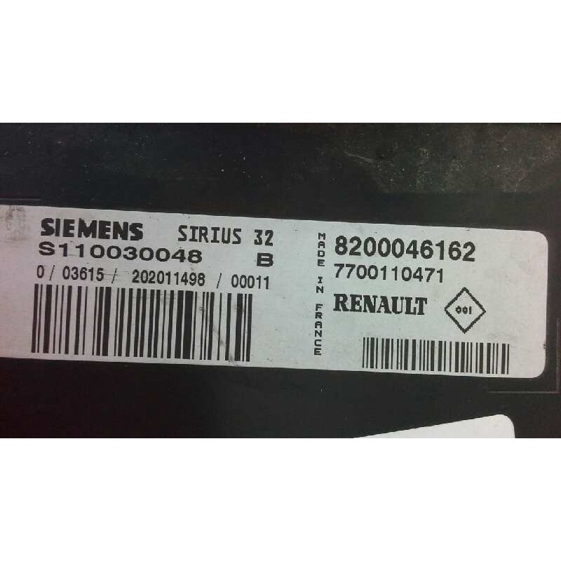Recambio de centralita motor uce para renault megane i coupe fase 2 (da..) 1.4 16v rt referencia OEM IAM S110030048 258 