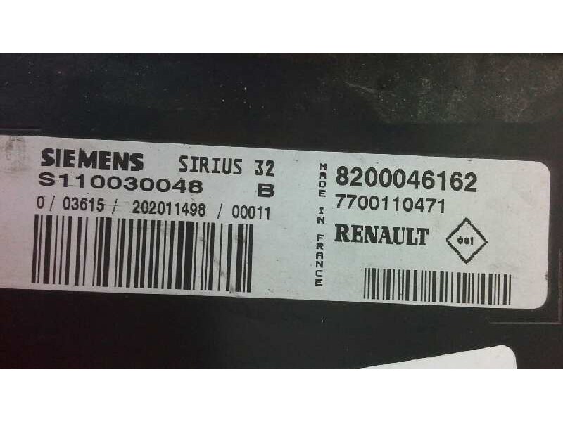 Recambio de centralita motor uce para renault megane i coupe fase 2 (da..) 1.4 16v rt referencia OEM IAM S110030048 258 