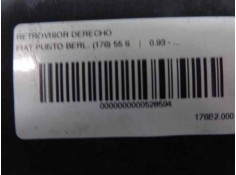 Recambio de retrovisor derecho para fiat punto berl. (176) 55 s referencia OEM IAM    2