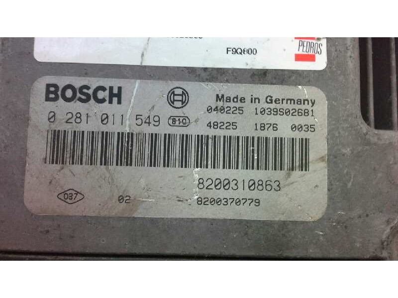 Recambio de centralita motor uce para renault megane ii berlina 5p luxe privilege referencia OEM IAM 0281011549 258 