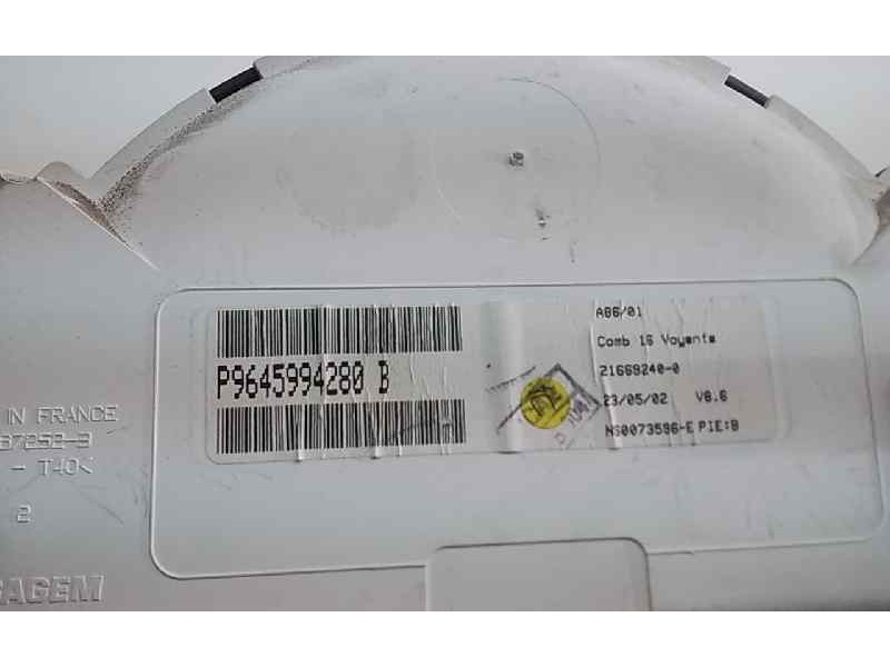 Recambio de cuadro instrumentos para citroen c3 1.4 sx plus referencia OEM IAM P9645994280B  