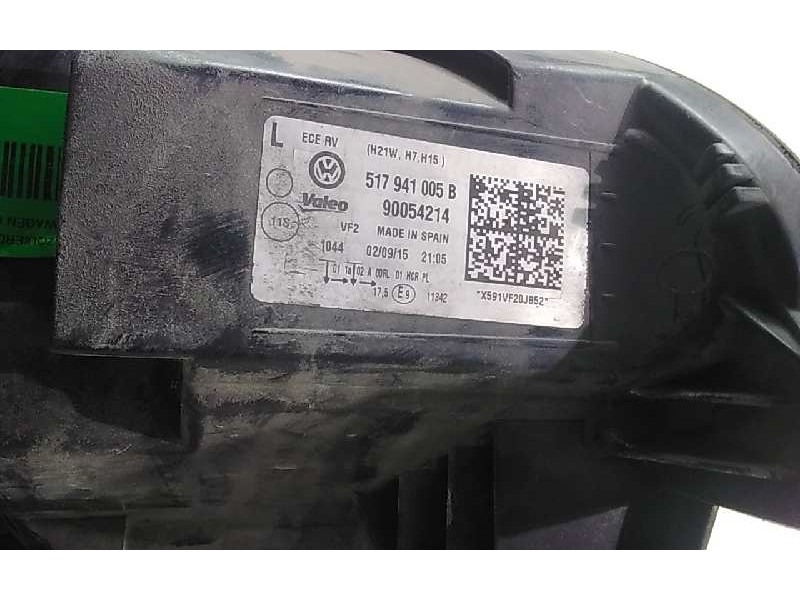 Recambio de faro izquierdo para volkswagen golf vii sportsvan advance bluemotion tech referencia OEM IAM 517941005B 900554214 