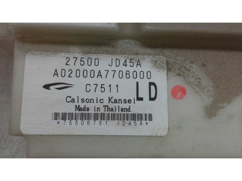 Recambio de mando climatizador para nissan qashqai (j10) 2.0 dci turbodiesel cat referencia OEM IAM 27500JD45A  