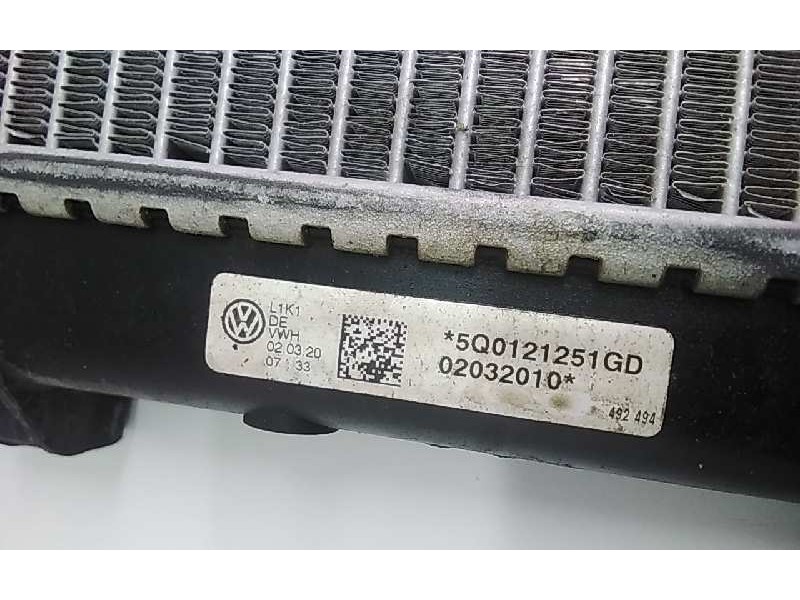 Recambio de radiador agua para volkswagen golf vii sportsvan advance bluemotion tech referencia OEM IAM 5Q0121251GD  