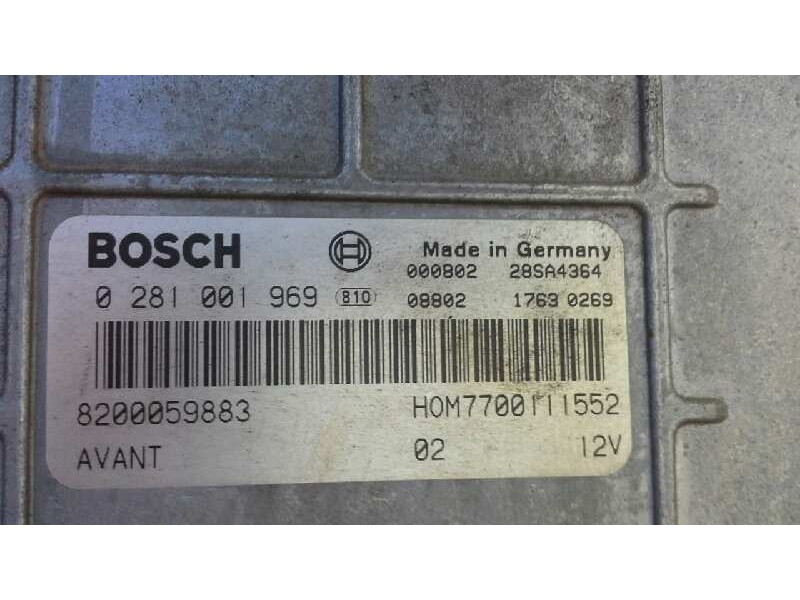 Recambio de centralita motor uce para renault megane i coupe fase 2 (da..) 1.9 dti diesel cat referencia OEM IAM 0281001969 259 