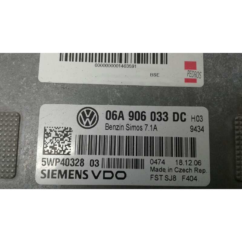 Recambio de centralita motor uce para volkswagen golf plus (5m1) trendline referencia OEM IAM 06A906033DC 178 