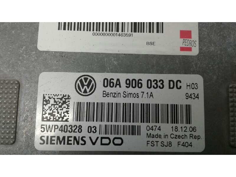Recambio de centralita motor uce para volkswagen golf plus (5m1) trendline referencia OEM IAM 06A906033DC 178 