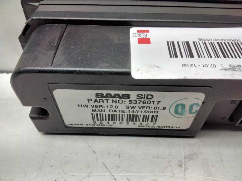 Recambio de pantalla multifuncion para saab 9-5 familiar 2.0 t vector referencia OEM IAM 5376017  