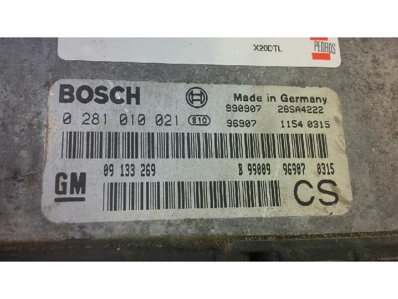 Recambio de centralita motor uce para opel zafira a comfort referencia OEM IAM 0281010021 162 
