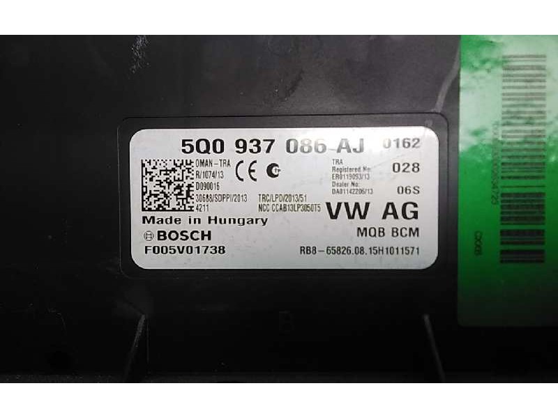Recambio de centralita bsi para volkswagen golf vii sportsvan advance bluemotion tech referencia OEM IAM 5Q0937086AJ  