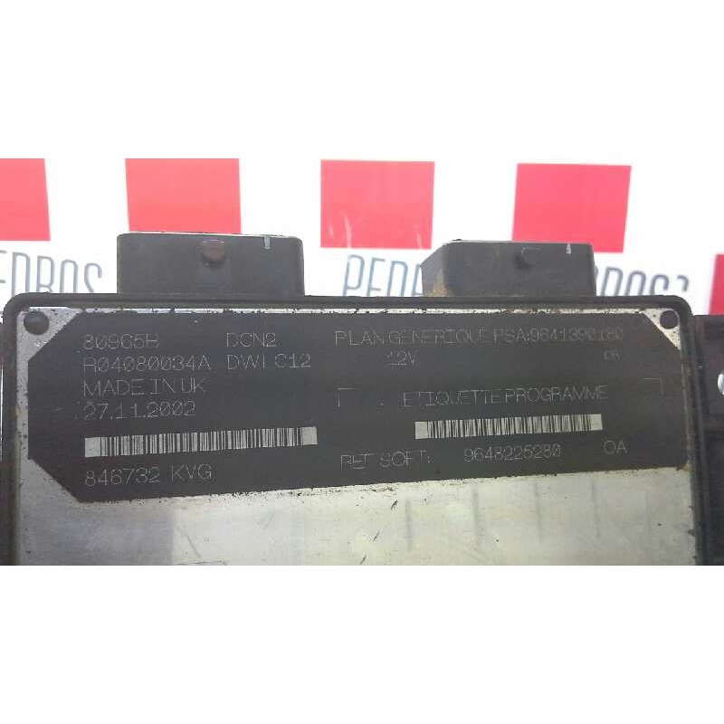 Recambio de centralita motor uce para citroen berlingo 1.9 diesel referencia OEM IAM 9648225280 334 