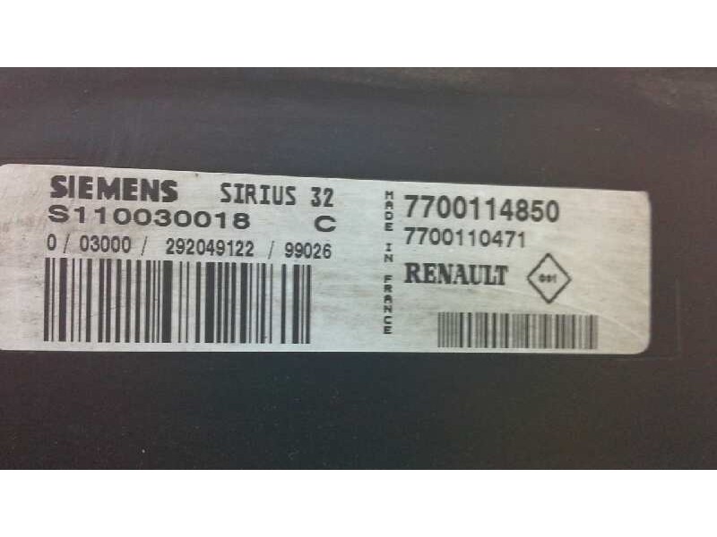 Recambio de centralita motor uce para renault megane i coupe fase 2 (da..) 1.4 16v referencia OEM IAM S110030018 306 