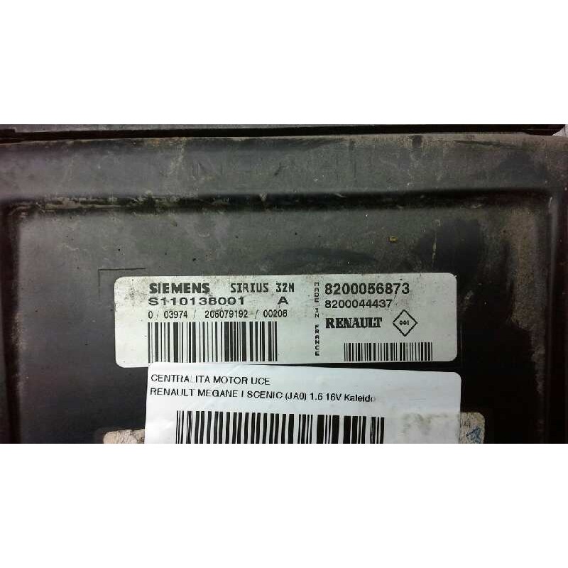 Recambio de centralita motor uce para renault megane i scenic (ja0) 1.6 16v kaleido referencia OEM IAM S110138001 245 