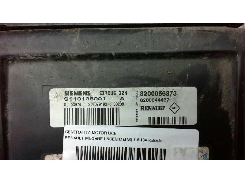 Recambio de centralita motor uce para renault megane i scenic (ja0) 1.6 16v kaleido referencia OEM IAM S110138001 245 