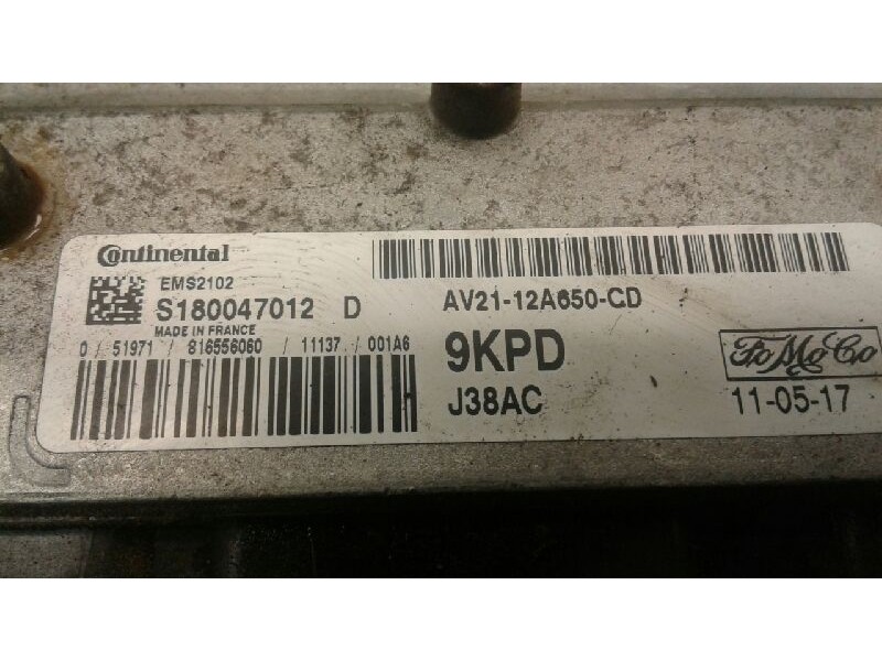 Recambio de centralita motor uce para ford fiesta (cb1) trend referencia OEM IAM S180047012D  