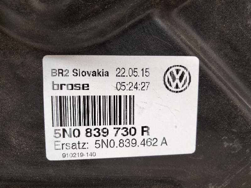 Recambio de elevalunas trasero derecho para volkswagen tiguan (5n2) t1 bluemotion referencia OEM IAM 5N0839462A  