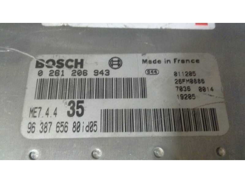 Recambio de centralita motor uce para peugeot 307 (s1) xr referencia OEM IAM 0261206943 9638765680 