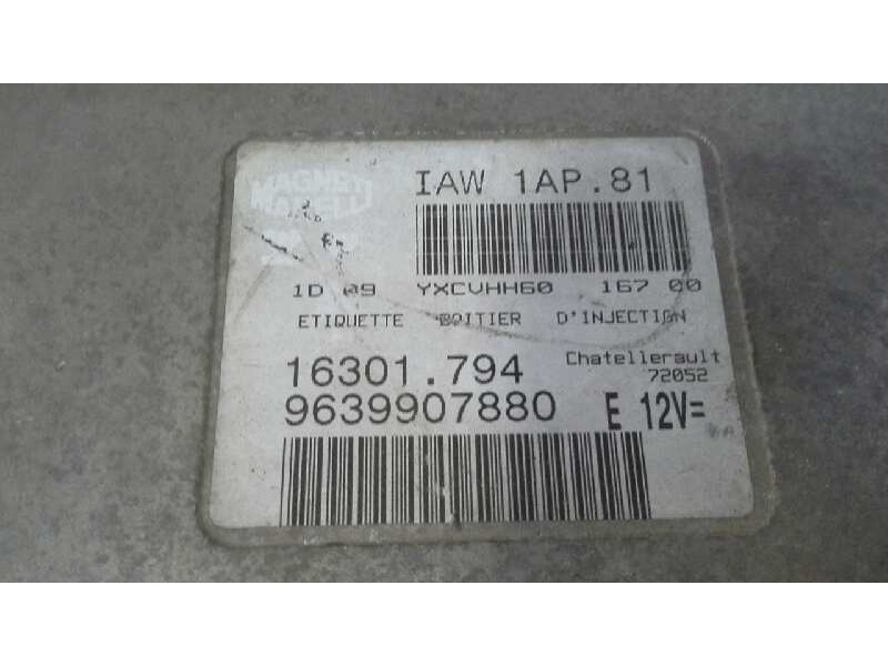Recambio de centralita motor uce para peugeot 206 berlina 1.4 referencia OEM IAM 9639907880 IAW1AP.81 