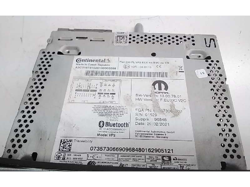 Recambio de sistema audio / radio cd para fiat ducato maxi furgón ta 35 (290) 2.3 turbodiesel multijet referencia OEM IAM   