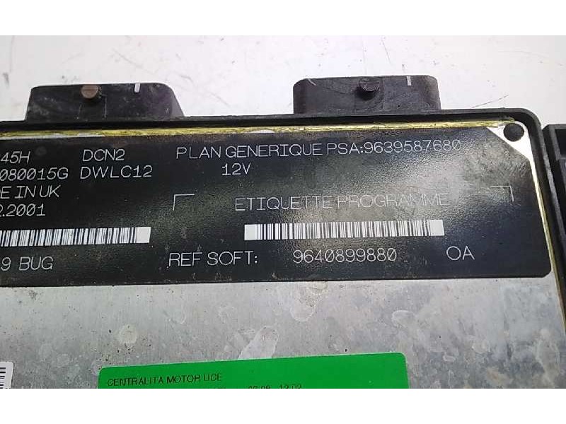 Recambio de centralita motor uce para peugeot 206 berlina xr referencia OEM IAM 9640899880  