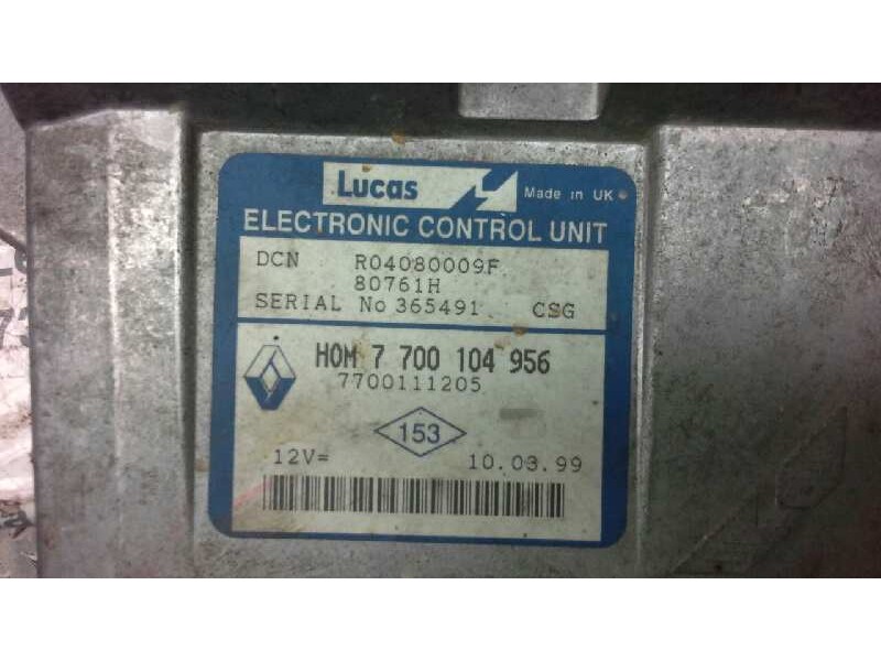 Recambio de centralita motor uce para renault clio ii fase i (b/cbo) 1.9 d alize referencia OEM IAM  265 