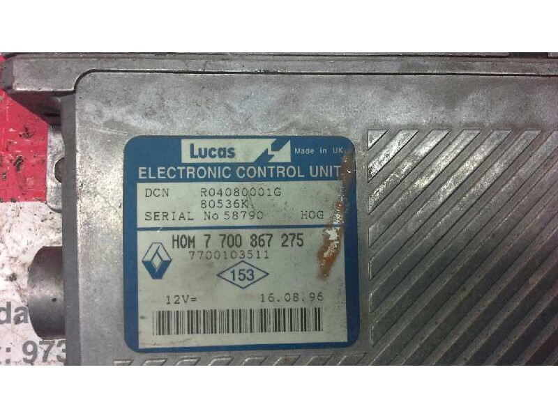 Recambio de centralita motor uce para renault megane i classic (la0) 1.9 dt rn referencia OEM IAM   