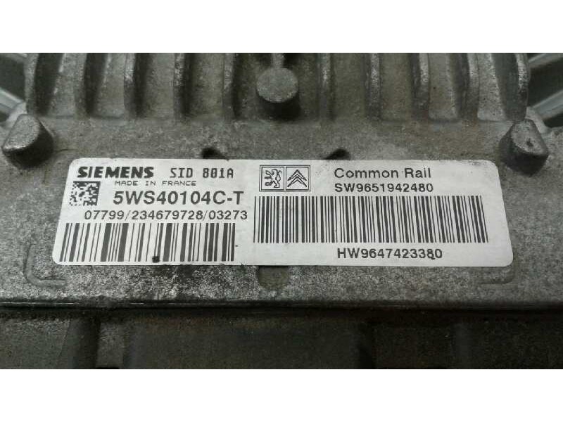 Recambio de centralita motor uce para peugeot 307 (s1) xs referencia OEM IAM 5WS40104C-T SW9651942480 HW9647423380