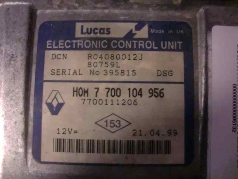 Recambio de centralita motor uce para renault kangoo (f/kc0) 1.9 diesel referencia OEM IAM R04080012J 212 44864
