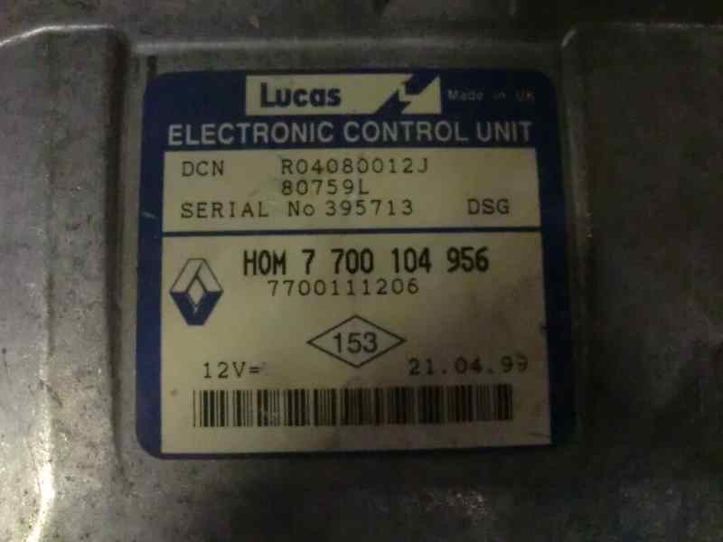 Recambio de centralita motor uce para renault kangoo (f/kc0) 1.9 diesel referencia OEM IAM R040800123 272 44864