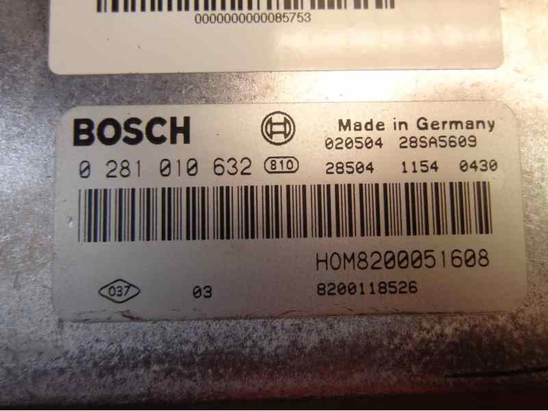 Recambio de centralita motor uce para renault trafic caja cerrada (ab 4.01) 1.9 diesel referencia OEM IAM 8200118526 BOSCH 350