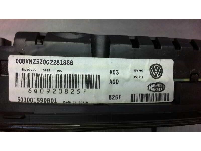 Recambio de cuadro instrumentos para volkswagen polo (9n3) gt referencia OEM IAM   