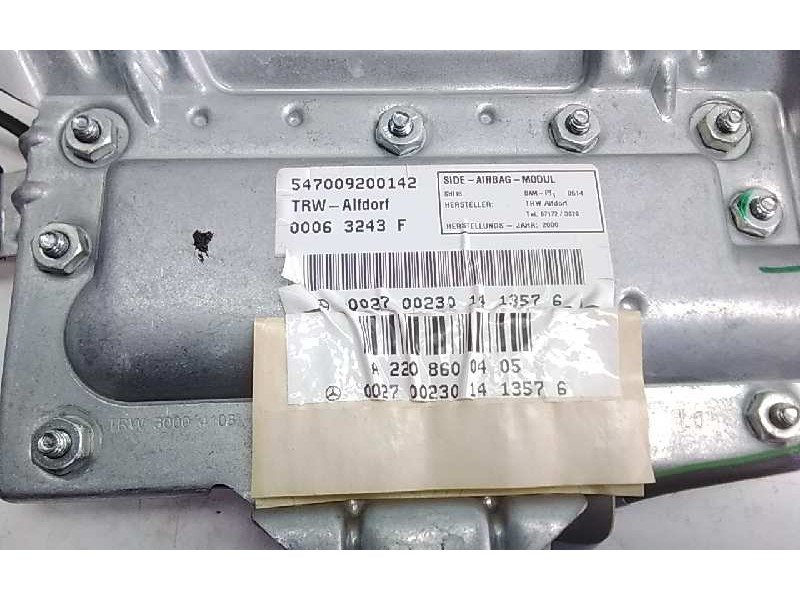 Recambio de airbag lateral derecho para mercedes clase s (w220) berlina 430 (220.070) referencia OEM IAM A2208600405  