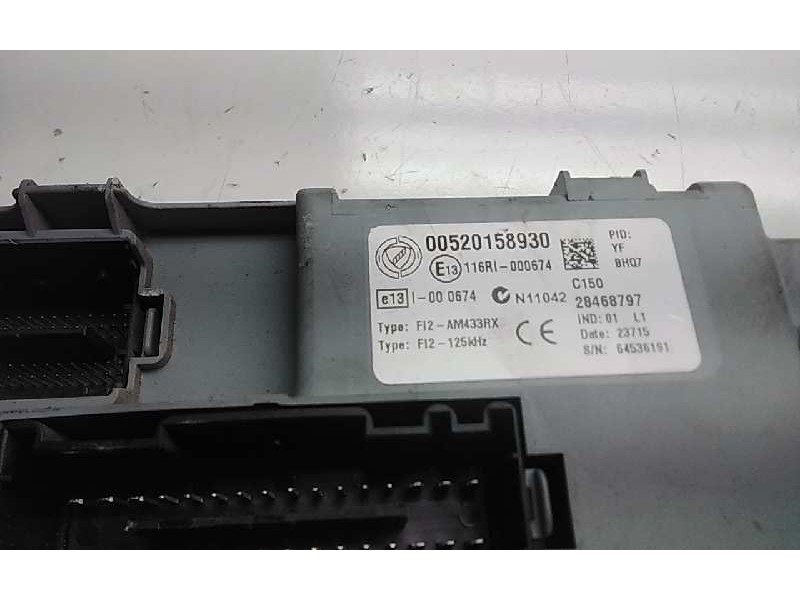 Recambio de centralita bsm para opel combo d expression l1h1 referencia OEM IAM 00520158930  