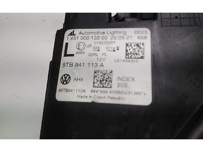 Recambio de faro xenon izquierdo para volkswagen touran (5t1) referencia OEM IAM 5TB941113A  