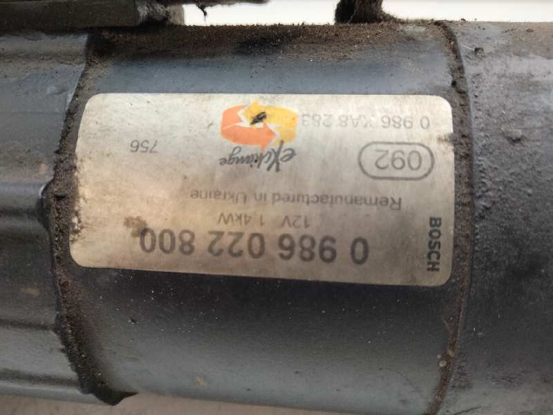 Recambio de motor arranque para renault kangoo profesional referencia OEM IAM 0986022800  