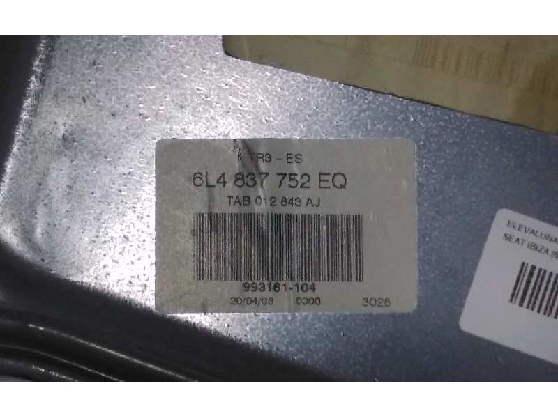 Recambio de elevalunas delantero derecho para seat ibiza (6l1) hit referencia OEM IAM 6L4837462  