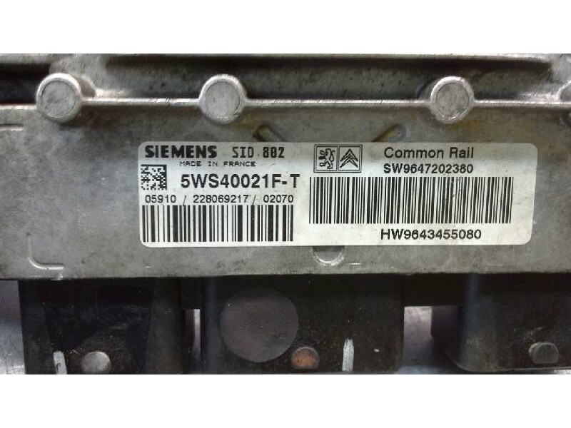 Recambio de centralita motor uce para citroen c3 1.4 hdi sx plus referencia OEM IAM 5WS40021F-T SIEMENS 